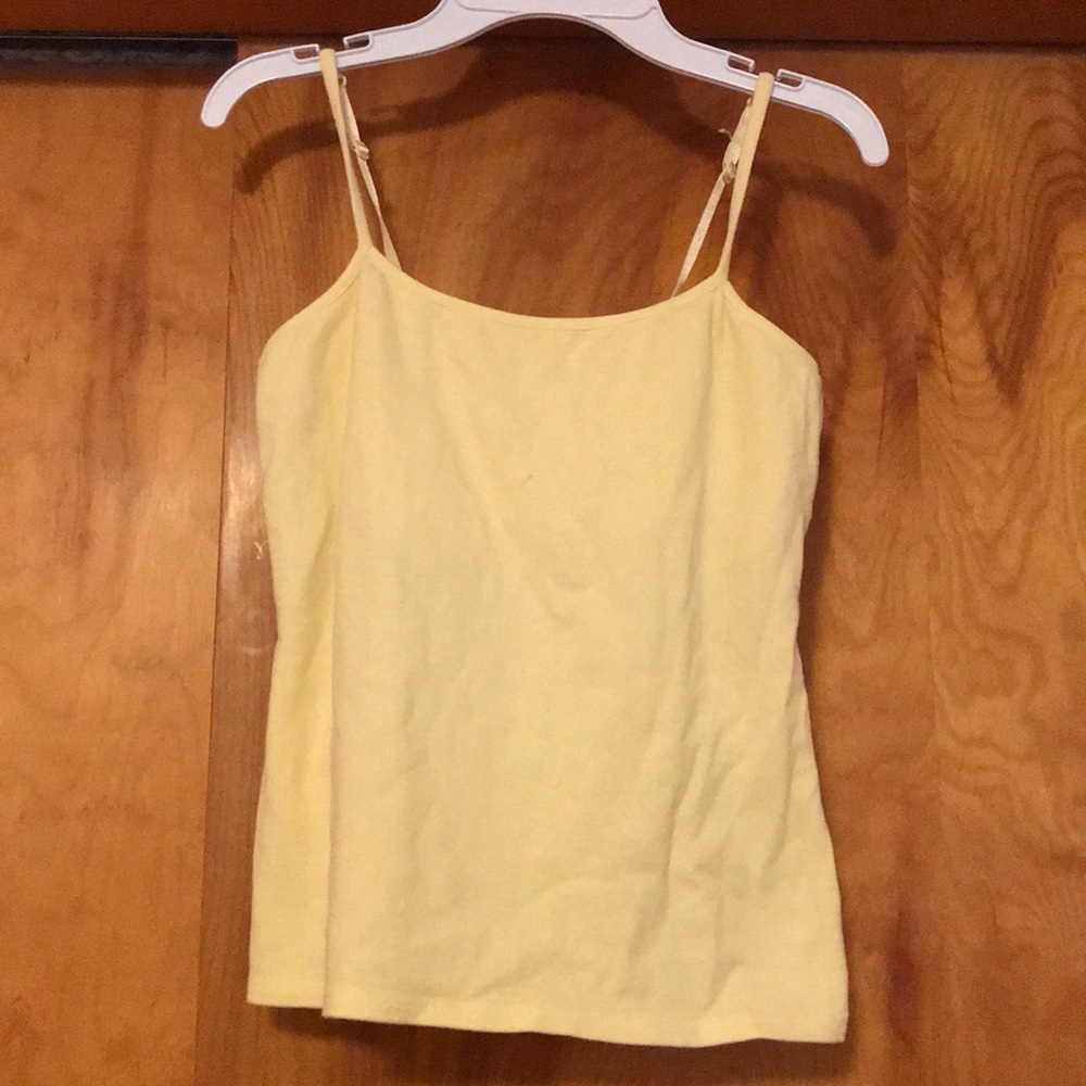 Yellow spaghetti strap top